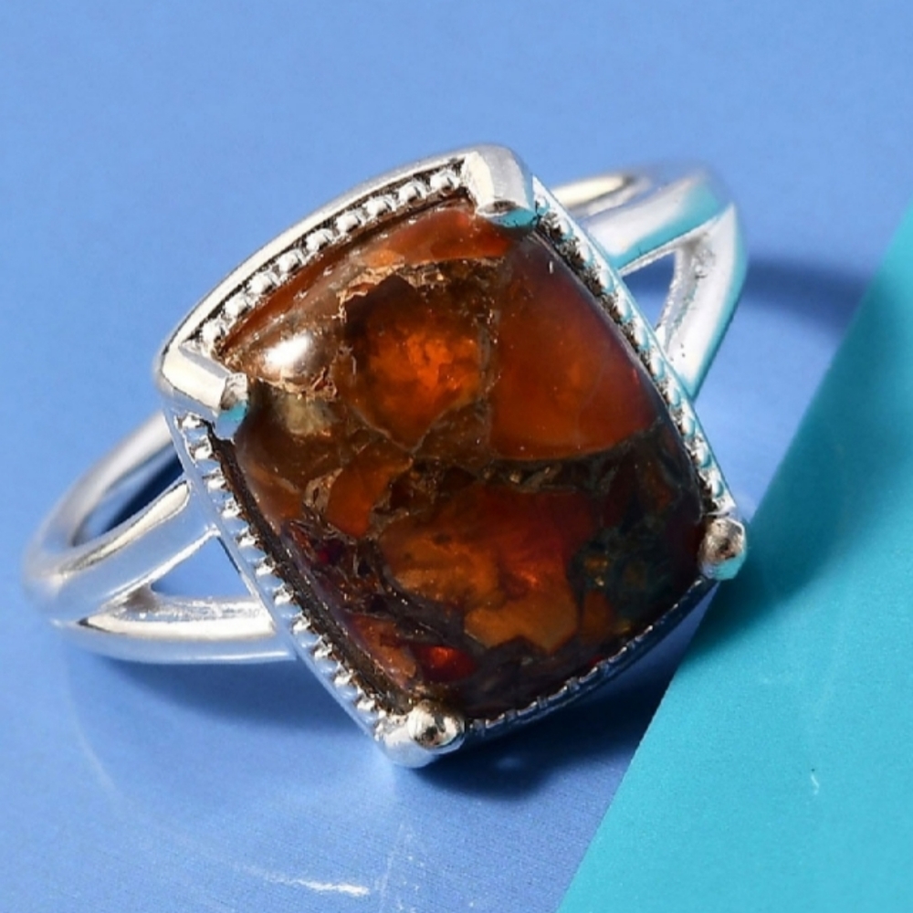 Matrix Fire Opal Ladies Ring